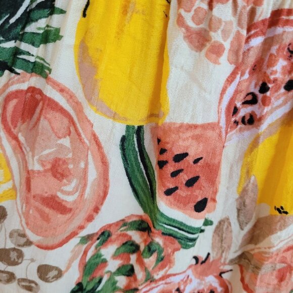 By The River Fruit Print Smocked Mini Dress 🍓 Summer Vibes Size S Cute & Fun - Picture 4 of 12